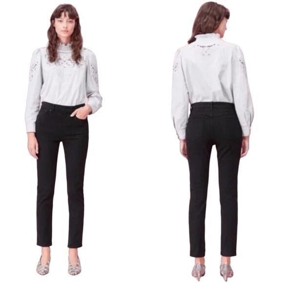 Rebecca Taylor La Vie Size 28 Black Skinny Jeans Essential 5 Pocket Design Denim - Picture 1 of 9